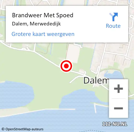 Locatie op kaart van de 112 melding: Brandweer Met Spoed Naar Dalem, Merwededijk op 25 juni 2021 18:28