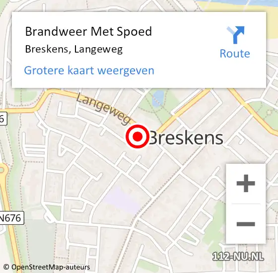 Locatie op kaart van de 112 melding: Brandweer Met Spoed Naar Breskens, Langeweg op 25 juni 2021 20:42