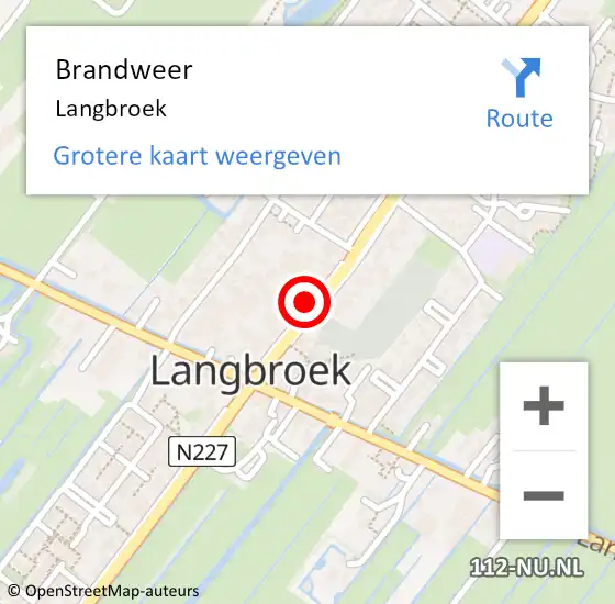 Locatie op kaart van de 112 melding: Brandweer Langbroek op 25 juni 2021 21:18