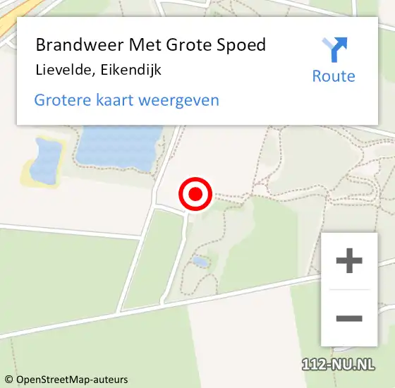 Locatie op kaart van de 112 melding: Brandweer Met Grote Spoed Naar Lievelde, Eikendijk op 25 juni 2021 23:42