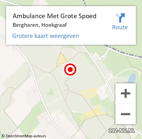 Locatie op kaart van de 112 melding: Ambulance Met Grote Spoed Naar Bergharen, Hoekgraaf op 26 juni 2021 00:26
