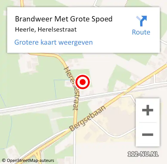 Locatie op kaart van de 112 melding: Brandweer Met Grote Spoed Naar Heerle, Herelsestraat op 26 juni 2021 01:43