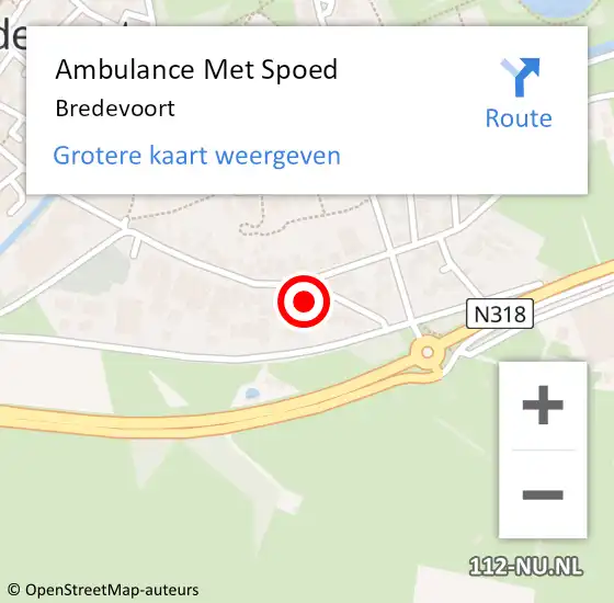 Locatie op kaart van de 112 melding: Ambulance Met Spoed Naar Bredevoort op 26 juni 2021 11:10