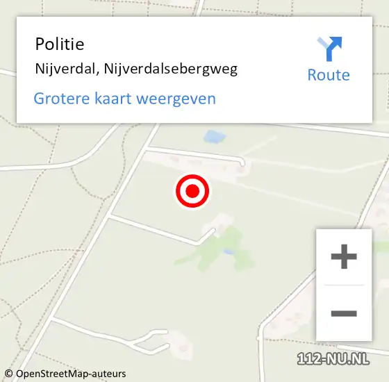 Locatie op kaart van de 112 melding: Politie Nijverdal, Nijverdalsebergweg op 26 juni 2021 11:51