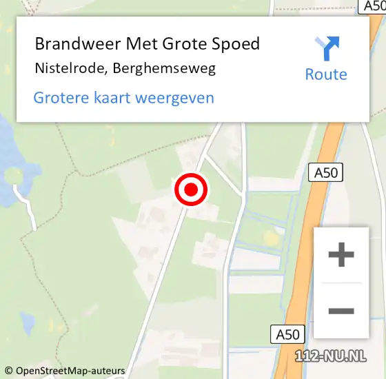 Locatie op kaart van de 112 melding: Brandweer Met Grote Spoed Naar Nistelrode, Berghemseweg op 26 juni 2021 11:54