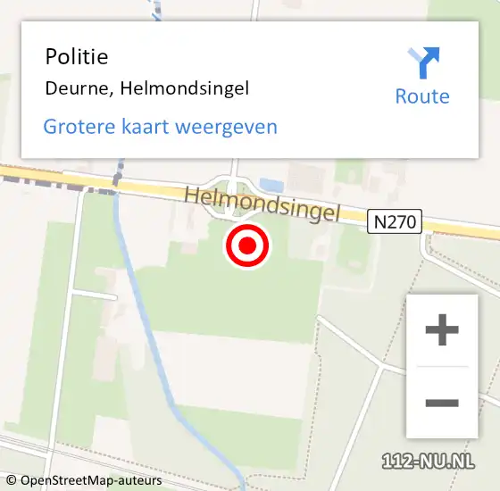 Locatie op kaart van de 112 melding: Politie Deurne, Helmondsingel op 26 juni 2021 14:25