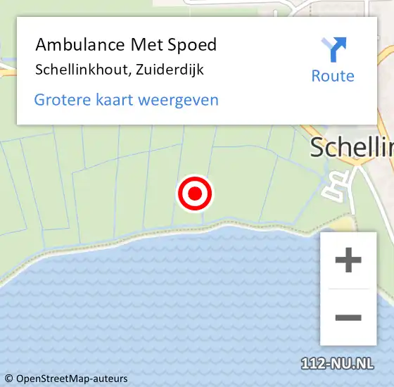 Locatie op kaart van de 112 melding: Ambulance Met Spoed Naar Schellinkhout, Zuiderdijk op 26 juni 2021 15:28