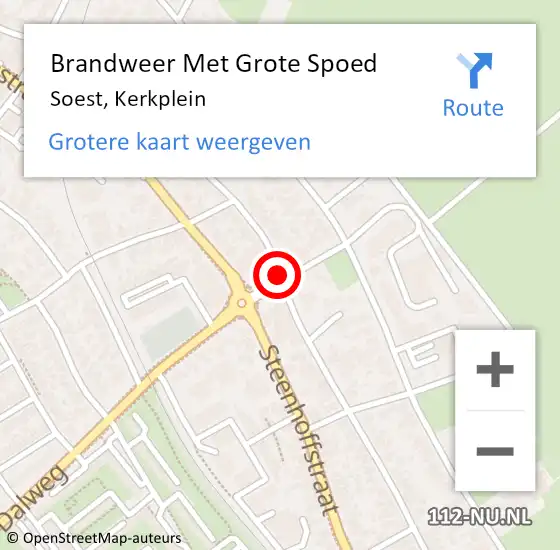 Locatie op kaart van de 112 melding: Brandweer Met Grote Spoed Naar Soest, Kerkplein op 26 juni 2021 17:19