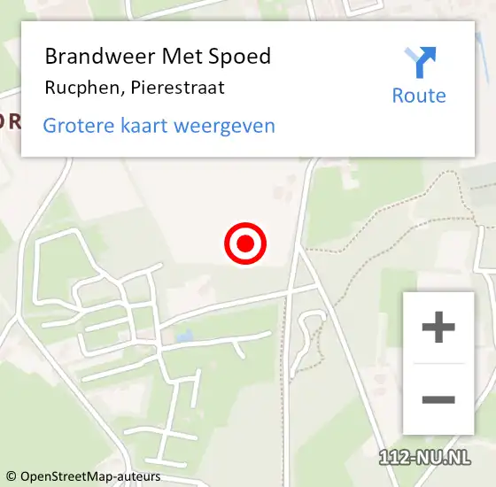 Locatie op kaart van de 112 melding: Brandweer Met Spoed Naar Rucphen, Pierestraat op 26 juni 2021 17:42