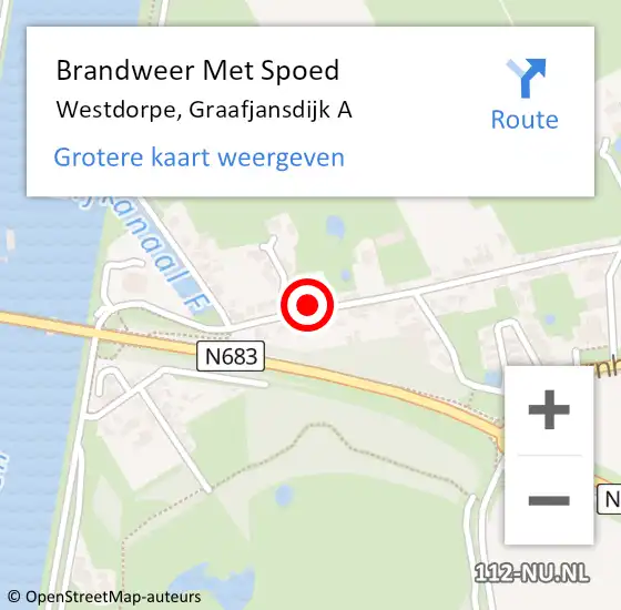 Locatie op kaart van de 112 melding: Brandweer Met Spoed Naar Westdorpe, Graafjansdijk A op 26 juni 2021 19:04