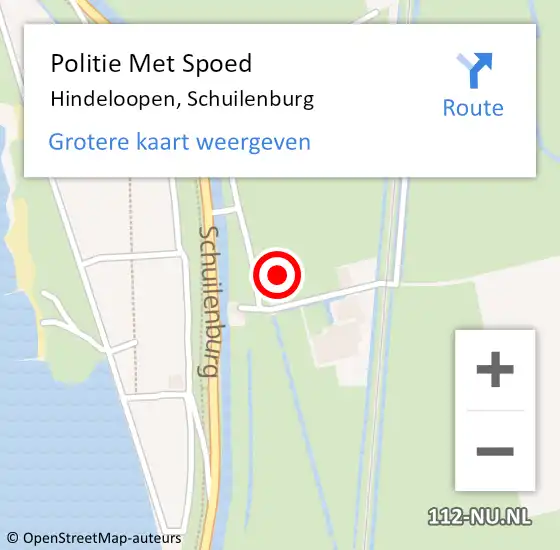 Locatie op kaart van de 112 melding: Politie Met Spoed Naar Hindeloopen, Schuilenburg op 26 juni 2021 20:41