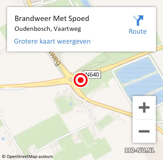 Locatie op kaart van de 112 melding: Brandweer Met Spoed Naar Oudenbosch, Vaartweg op 26 juni 2021 21:54