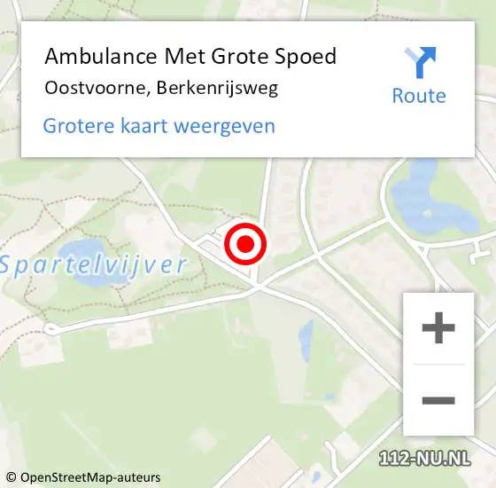 Locatie op kaart van de 112 melding: Ambulance Met Grote Spoed Naar Oostvoorne, Berkenrijsweg op 27 juni 2021 00:14