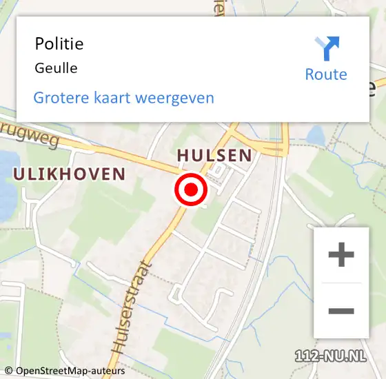 Locatie op kaart van de 112 melding: Politie Geulle op 27 juni 2021 11:38