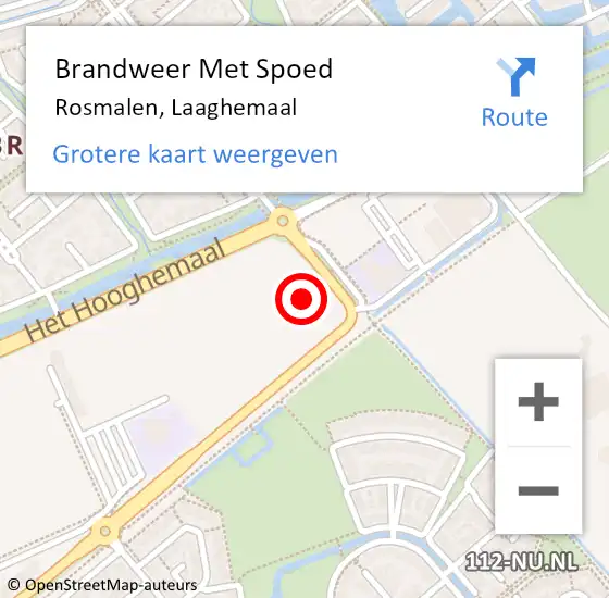 Locatie op kaart van de 112 melding: Brandweer Met Spoed Naar Rosmalen, Laaghemaal op 27 juni 2021 14:16