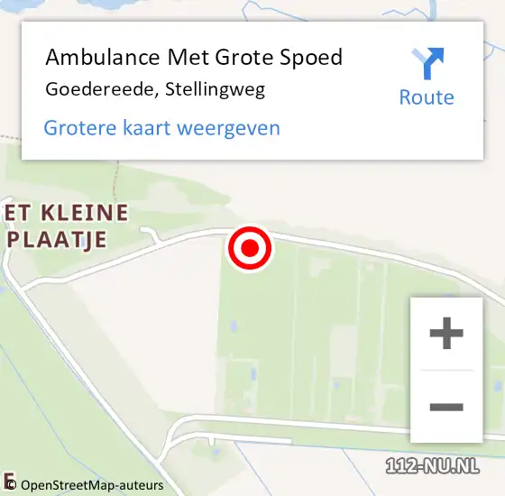 Locatie op kaart van de 112 melding: Ambulance Met Grote Spoed Naar Goedereede, Stellingweg op 27 juni 2021 14:54