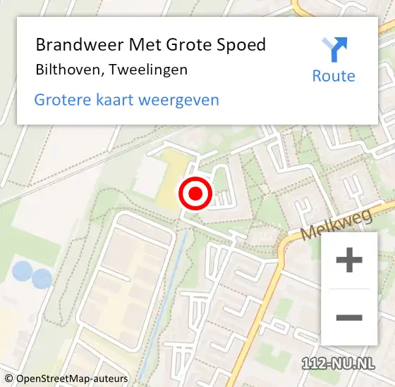 Locatie op kaart van de 112 melding: Brandweer Met Grote Spoed Naar Bilthoven, Tweelingen op 27 juni 2021 18:14
