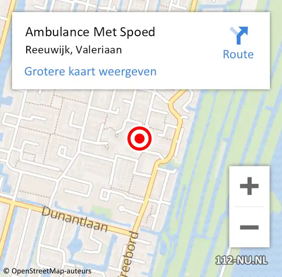 Locatie op kaart van de 112 melding: Ambulance Met Spoed Naar Reeuwijk, Valeriaan op 27 juni 2021 20:37