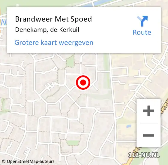 Locatie op kaart van de 112 melding: Brandweer Met Spoed Naar Denekamp, de Kerkuil op 27 juni 2021 21:12