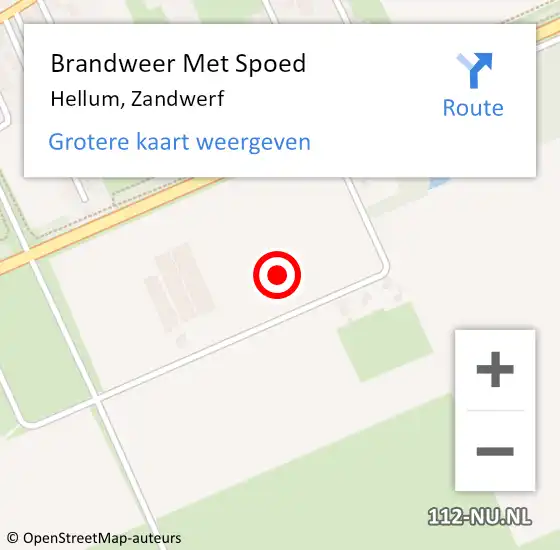 Locatie op kaart van de 112 melding: Brandweer Met Spoed Naar Hellum, Zandwerf op 27 juni 2021 23:35