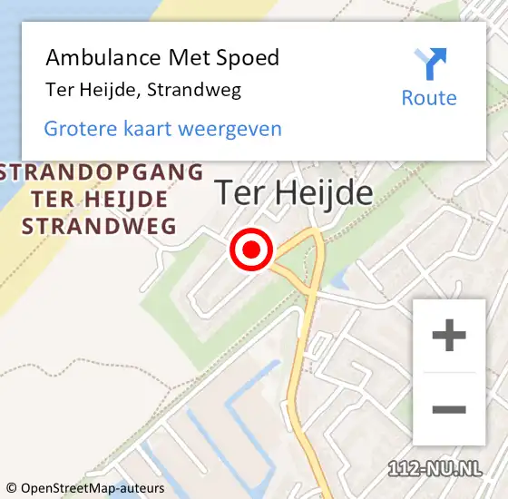 Locatie op kaart van de 112 melding: Ambulance Met Spoed Naar Ter Heijde, Strandweg op 28 juni 2021 01:43
