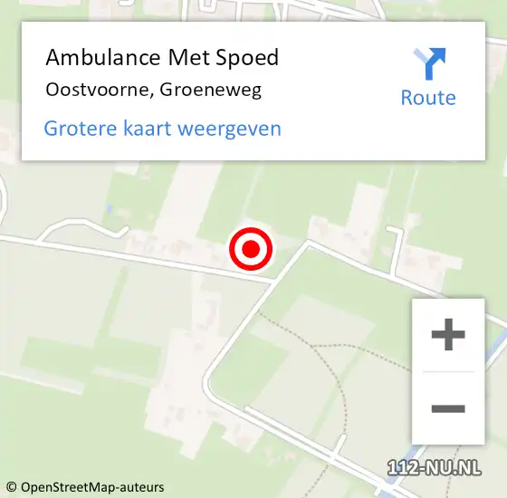 Locatie op kaart van de 112 melding: Ambulance Met Spoed Naar Oostvoorne, Groeneweg op 28 juni 2021 03:11