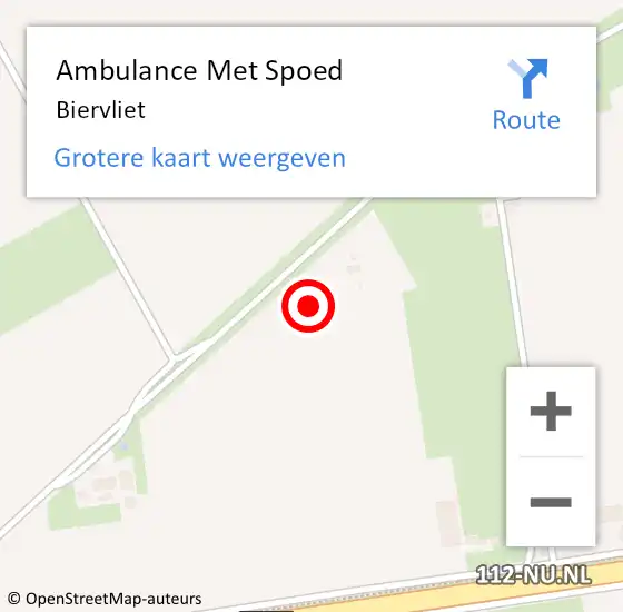 Locatie op kaart van de 112 melding: Ambulance Met Spoed Naar Biervliet op 28 juni 2021 09:32