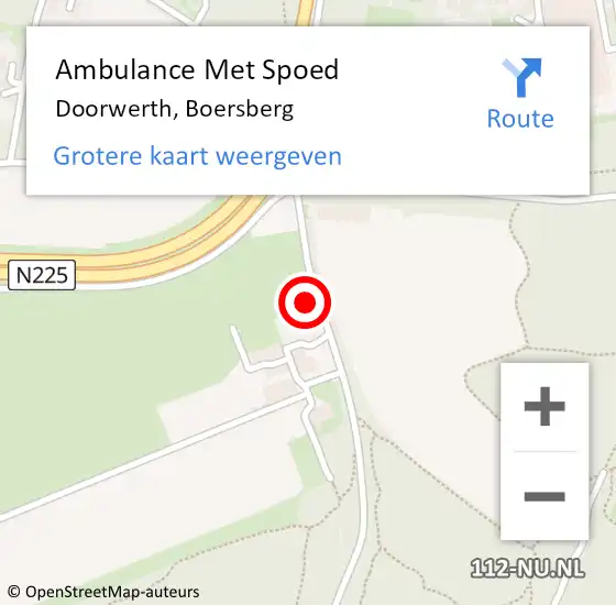 Locatie op kaart van de 112 melding: Ambulance Met Spoed Naar Doorwerth, Boersberg op 28 juni 2021 09:36