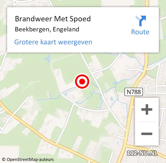 Locatie op kaart van de 112 melding: Brandweer Met Spoed Naar Beekbergen, Engeland op 28 juni 2021 09:52