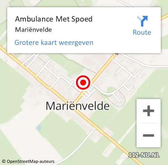 Locatie op kaart van de 112 melding: Ambulance Met Spoed Naar Mariënvelde op 28 juni 2021 10:59