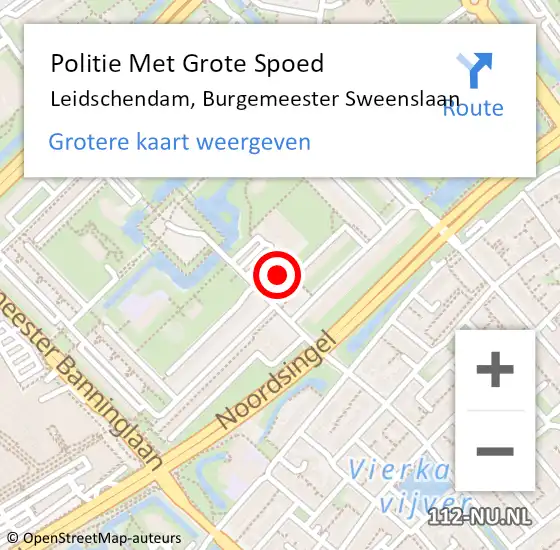 Locatie op kaart van de 112 melding: Politie Met Grote Spoed Naar Leidschendam, Burgemeester Sweenslaan op 28 juni 2021 11:24