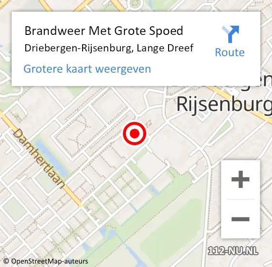 Locatie op kaart van de 112 melding: Brandweer Met Grote Spoed Naar Driebergen-Rijsenburg, Lange Dreef op 28 juni 2021 11:32