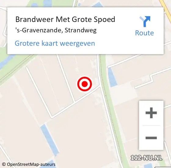 Locatie op kaart van de 112 melding: Brandweer Met Grote Spoed Naar 's-Gravenzande, Strandweg op 28 juni 2021 13:38