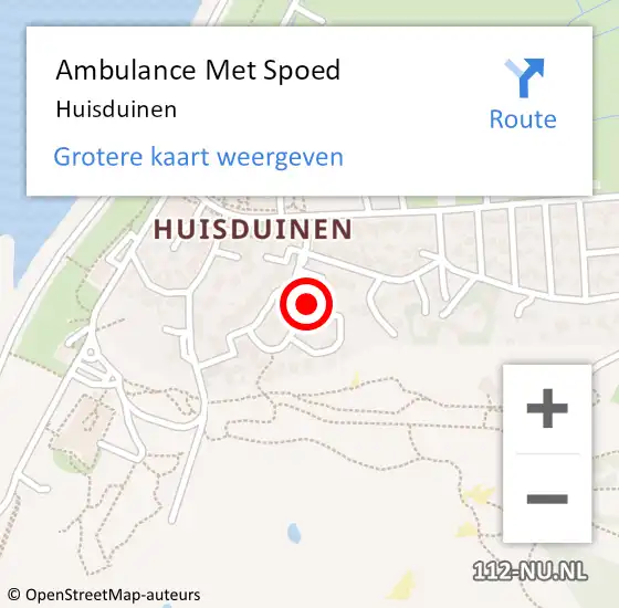 Locatie op kaart van de 112 melding: Ambulance Met Spoed Naar Huisduinen op 28 juni 2021 14:35