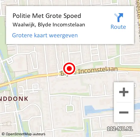 Locatie op kaart van de 112 melding: Politie Met Grote Spoed Naar Waalwijk, Blyde Incomstelaan op 28 juni 2021 15:58