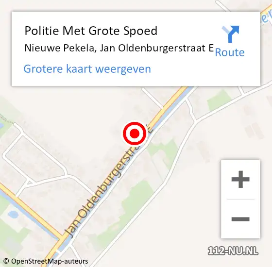 Locatie op kaart van de 112 melding: Politie Met Grote Spoed Naar Nieuwe Pekela, Jan Oldenburgerstraat E op 28 juni 2021 16:55