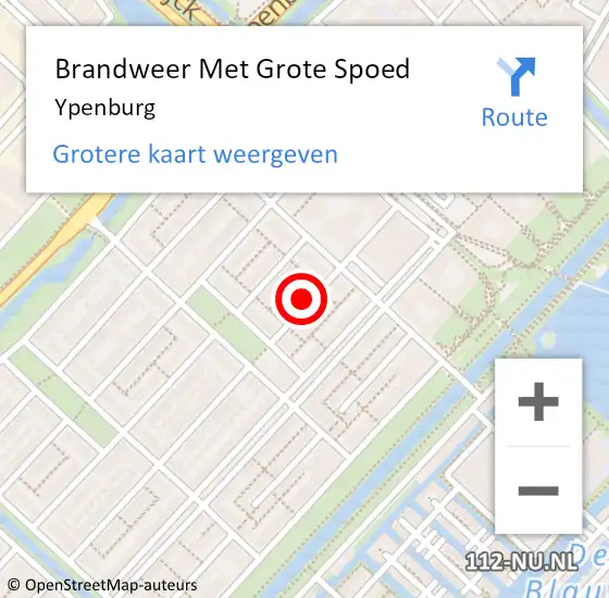 Locatie op kaart van de 112 melding: Brandweer Met Grote Spoed Naar Ypenburg op 28 juni 2021 17:11