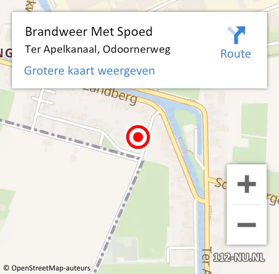 Locatie op kaart van de 112 melding: Brandweer Met Spoed Naar Ter Apelkanaal, Odoornerweg op 28 juni 2021 19:36