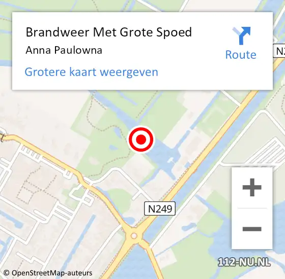 Locatie op kaart van de 112 melding: Brandweer Met Grote Spoed Naar Anna Paulowna op 28 juni 2021 19:37