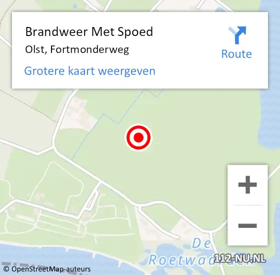 Locatie op kaart van de 112 melding: Brandweer Met Spoed Naar Olst, Fortmonderweg op 28 juni 2021 19:53