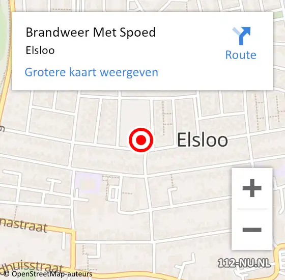 Locatie op kaart van de 112 melding: Brandweer Met Spoed Naar Elsloo op 28 juni 2021 20:21