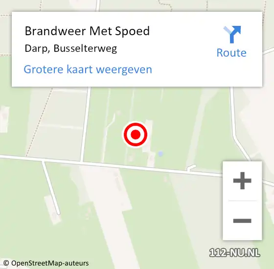 Locatie op kaart van de 112 melding: Brandweer Met Spoed Naar Darp, Busselterweg op 28 juni 2021 21:02