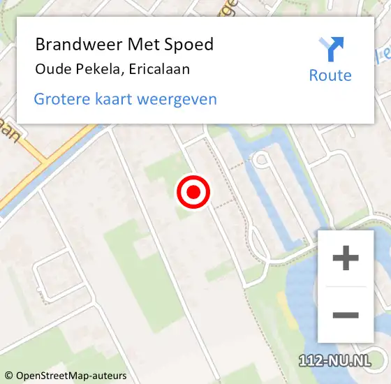 Locatie op kaart van de 112 melding: Brandweer Met Spoed Naar Oude Pekela, Ericalaan op 28 juni 2021 21:05