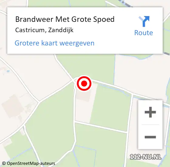 Locatie op kaart van de 112 melding: Brandweer Met Grote Spoed Naar Castricum, Zanddijk op 29 juni 2021 00:03