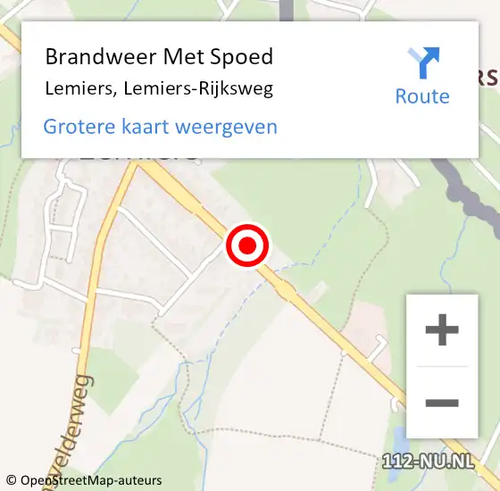 Locatie op kaart van de 112 melding: Brandweer Met Spoed Naar Lemiers, Lemiers-Rijksweg op 29 juni 2021 01:54