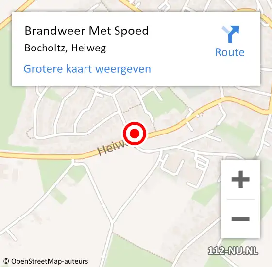 Locatie op kaart van de 112 melding: Brandweer Met Spoed Naar Bocholtz, Heiweg op 29 juni 2021 03:26