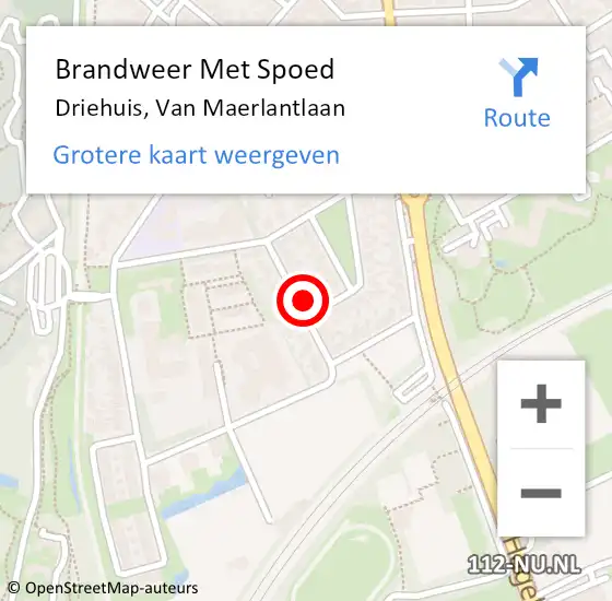 Locatie op kaart van de 112 melding: Brandweer Met Spoed Naar Driehuis, Van Maerlantlaan op 29 juni 2021 07:31