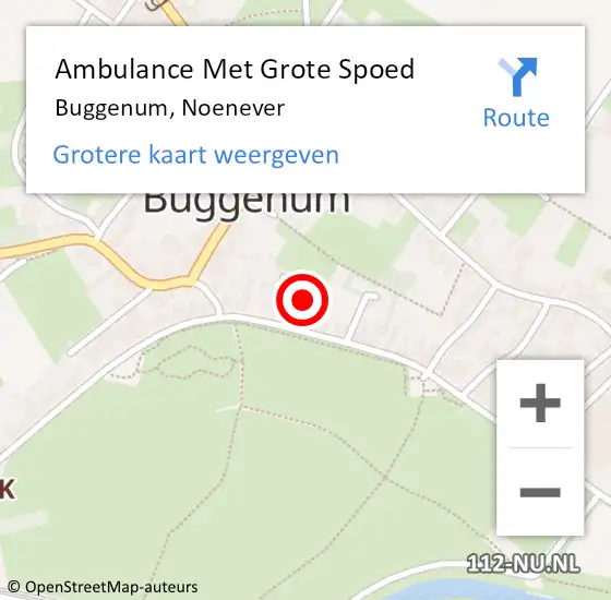 Locatie op kaart van de 112 melding: Ambulance Met Grote Spoed Naar Buggenum, Noenever op 29 juni 2021 08:10