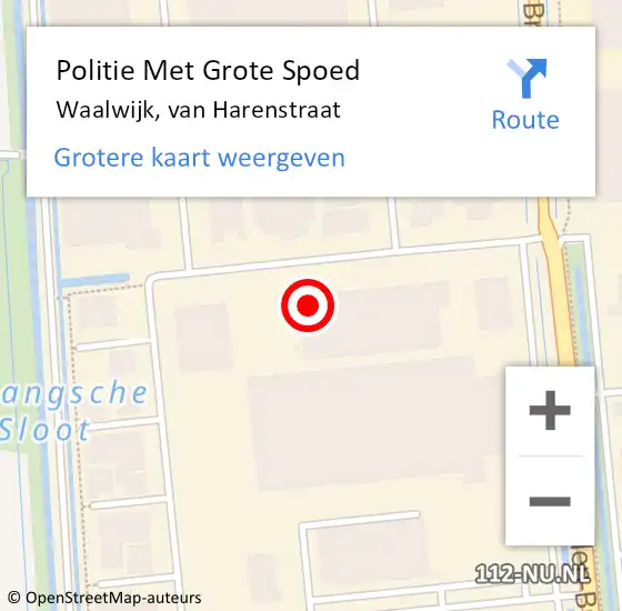 Locatie op kaart van de 112 melding: Politie Met Grote Spoed Naar Waalwijk, van Harenstraat op 29 juni 2021 10:45