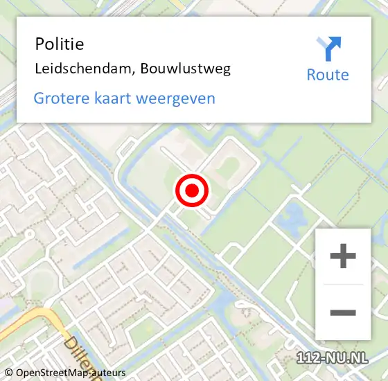 Locatie op kaart van de 112 melding: Politie Leidschendam, Bouwlustweg op 29 juni 2021 11:05